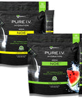 Karamd Pure I.V. - Doctor Formulated Electrolyte Powder Drink Mix 2 Flavor Bundle Refreshing & Delicious Hydrating Packets With Vitamins & Minerals 1 Lemon Lime & 1 Watermelon Bag (32 Sticks)