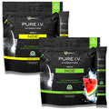 Karamd Pure I.V. - Doctor Formulated Electrolyte Powder Drink Mix 2 Flavor Bundle Refreshing & Delicious Hydrating Packets With Vitamins & Minerals 1 Lemon Lime & 1 Watermelon Bag (32 Sticks)