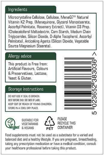 Natures Aid Vitamin K2 Capsules - Pack of 30