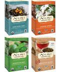 Numi Organic Tea Variety Pack 18 Count Box of Tea Bags (Pack of 4) Aged Earl Grey Breakfast Blend Jasmine Green & Moroccan Mint (Packaging May Vary)
