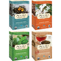 Numi Organic Tea Variety Pack 18 Count Box of Tea Bags (Pack of 4) Aged Earl Grey Breakfast Blend Jasmine Green & Moroccan Mint (Packaging May Vary)