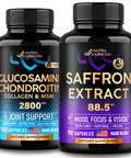 NUTRAHARMONY Glucosamine Chondroitin Capsules & Saffron Capsules