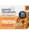 Purely Elizabeth Creamy & Hearty Protein Instant Oatmeal, Maple Cinnamon Roll, Vegan Friendly, Organic, Gluten Free & Non-GMO, 5 Count, 8.3 Ounce (Pack of 6)