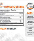 Genius Consciousness, Super Nootropic Brain Supplement Powder, Watermelon - Boost Focus, Cognitive Function, Concentration & Memory Booster - Alpha GPC & Lions Mane Mushroom for Neuro Energy & IQ