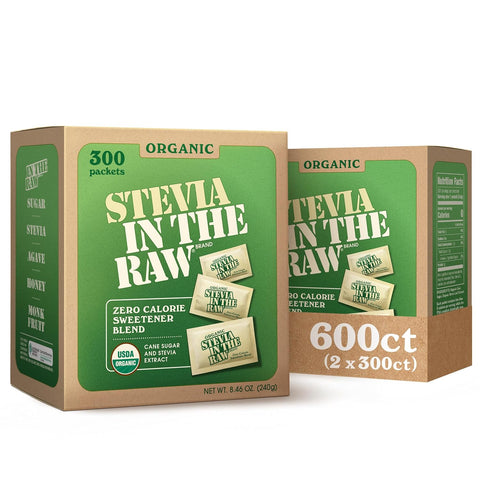 In The Raw ORGANIC STEVIA IN THE RAW ZeroCalorie Sweetener Packets 300 Count (1 Pack)