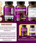 Grimed Elderberry 21,900Mg - X15 Power With Zinc, Vitamin C, Quercetin, Bromelain - Immune Booster, Anti-Aging Properties - Made In Usa (150 Count (Pack Of 1))