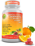 Quercetin 500mg Quercetin with Bromelain Zinc Quercetin and Vitamin C Supplement Organic Wholefoods Blend with Ginger and Flavonoids Immune and Respiratory System Support 1 Month Supply