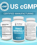 Dr. Berg Trace Minerals Enhanced Complex - Complete With 70+ Minerals Including 10 Mg Of Zinc - Dietary Supplement - 60 Capsules
