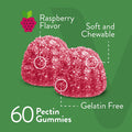 Magnesium Citrate Gummies For Adults & Teens - 66Mg, Supports Calm Mood, Optimal Relaxation, Muscle Function - Vegetarian, Gelatin Free, Gmo - Tasty Chewable Raspberry Flavored Gummy