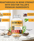 Nubest Doctor Taller - Bone Strength Supports, Enhance Immune System - Keto With Calcium, Vitamin D3, Vitamin K2, Amino Acids & Herbs For Children (8+) - 60 Vegan Capsules 1 Month Supply
