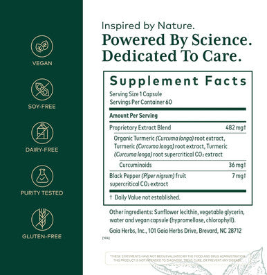 GAIA HERBS PRO Curcuma Supreme 60 Liquid Phyto-Caps