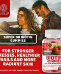 N1N Premium Biotin Gummies 5000mcg High Potency 90 Gummies for Healthy Hair Skin and Nails for Adults and Kids Vegan NonGMO Pectin Based