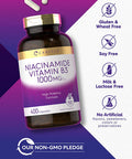 Carlyle Niacinamide Vitamin B3 1000 mg | 400 Capsules | High Potency Formula | Non-GMO, Gluten Free