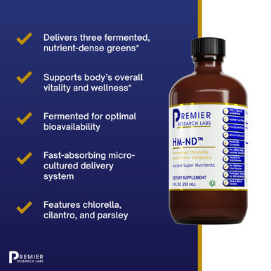 Premier Research Labs Hm-Nd - Full-Body Detoxification - Antioxidants Supplement - With Organic Chlorella, Cilantro & Parsley - M