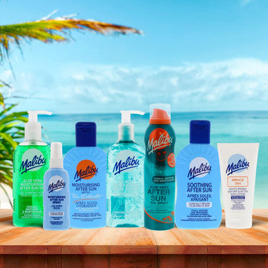 Malibu Aloe Vera Moisturising After Sun Gel | Works Against Sunburn & Long-Term Uv-Induced Skin Damage | With Aloe Vera And Vitamin-E | 200Ml