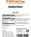 BulkSupplements Bamboo Extract Powder - Silica Supplements, from Bamboo Leaf & Stem, Bamboo Powder for Bones - 500mg of Bamboo Extract , (250 Grams - 8.8 oz)