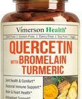 Vimerson Health Quercetin with Bromelain Turmeric Curcumin Supplement Triple Action Allergy Relief Inflammation and Joint Support with Organic Tumeric + Bioperine for Max Absorption