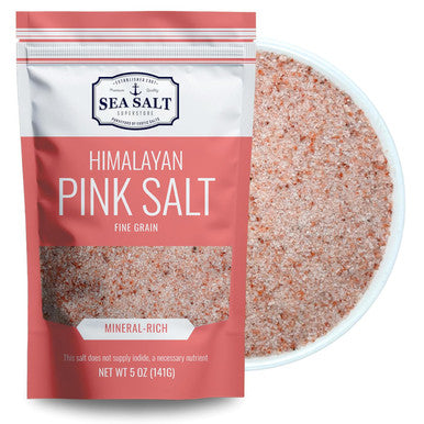 Sea Salt Superstore Pink Himalayan Salt Fine Grain Salt 5 oz Bag