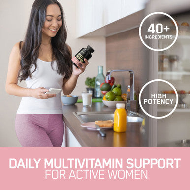 Optimum Nutrition OptiWomen Vitamin C Zinc and Vitamin D for Immune Support Womens Daily Multivitamin Supplement with Iron Capsules 120 Count
