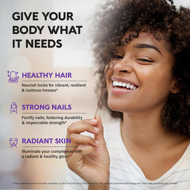 NUTRAHARMONY Biotin Collagen Keratin Hyaluronic Acid Hair Growth Support Supplement Skin and Nails Beauty Complex 25000 Mcg - B1 | B2 | B3 | B6 | B7 Made In Usa For Women and Men 60 Capsules