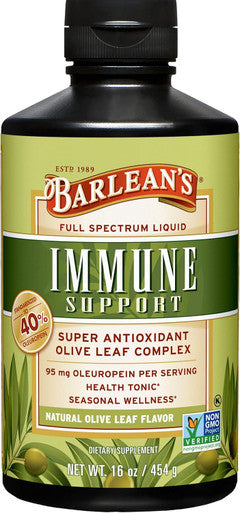 Barlean's Olive Leaf Extract Complex Liquid 95mg Oleuropein Immune Olive leaf extract liquid