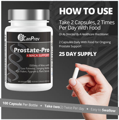 CanPrev ProstatePro Maca Support - 100 Veg Capsules