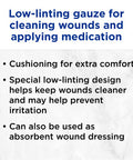 Band-Aid Brand First Aid Products Tru-Absorb Sterile Gauze Sponges For Cleaning And Cushioning Wounds, Low-Lint Design, 4 Inches By 4 Inches, Twin Pack, 2 X 50 Count