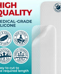 Medical Grade Silicone Scar Sheets - Transparent - 6Pk (5.7 X1.6 ) - Visible Difference On Surgical & Keloid Scars - Reusable C-Section Scar Silicone Strips - Easy To Use Silicone Sheets For Scars