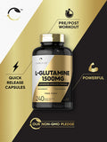 Carlyle L Glutamine Capsules | 1500Mg | 240 Count | Advanced Athlete Formula | Pre And Post Workout | Non-Gmo, Gluten Free Supple