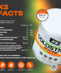 Cure24 Bovine Colostrum X3 Supplement Powder for Humans 100% Pure Whole Natural Grass Fed Superfood High IgG Plus Probiotic & Prebiotic Unflavored Made in USA