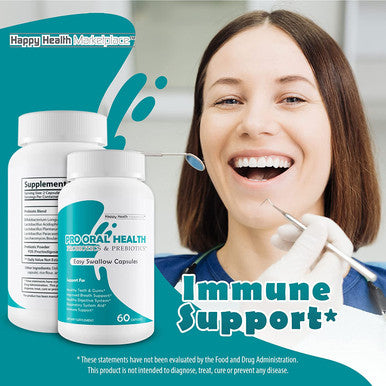 Pro Oral Health Probiotics Prebiotics Oral Probiotics for Mouth Bad Breath Easy Swallow Capsules Our Best Oral Health Probiotics Bad Breath Blend 40 Billion CFU