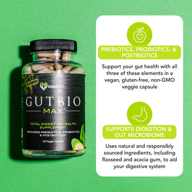 Karamd Pure I.V. + Gutbio Max - Special Bundle - Variety Flavor Hydration Packets (16 Sticks) & Powerful Supplement For Prebiotics, Postbiotics & Probiotics (120 Capsules)