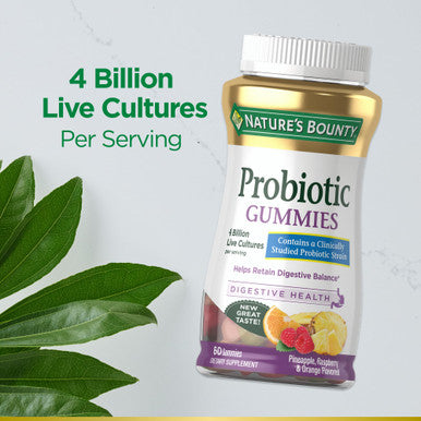 Nature's Bounty Probiotic Gummies For Immune Health & Digestive Balance 60 Gummies