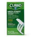Curad Sterile Medi-Strips Reinforced Wound Closures 1/4" x 1 1/2" Hypoallergenic Pack of 1200 Strips 200 Pouches