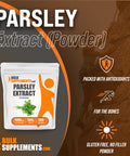 BulkSupplements Parsley Extract Powder - Herbal Supplement Powder, Antioxidants Source - - 1000mg , 500 Servings (500 Grams 1.1 lbs)