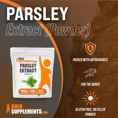 BulkSupplements Parsley Extract Powder - Herbal Supplement Powder, Antioxidants Source - - 1000mg , 500 Servings (500 Grams 1.1 lbs)