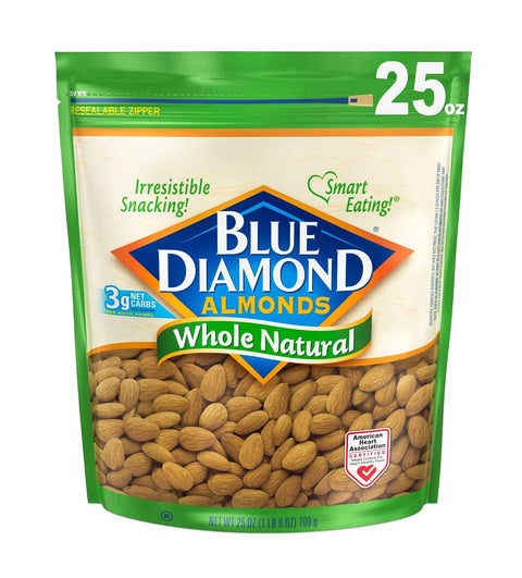 Blue Diamond Almonds, Bold Wasabi & Soy Sauce Flavored Snack Nuts, Bulk Bag, Pantry Staple, GMO-Free, Great for Parties, Lunch, Events, Holiday, and Healthy Snacking, 25 Oz Resealable Bag (Pack of 1)