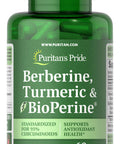 Berberine Turmeric & Bioperine by Puritan's Pride Supports Antioxidant Health 60 Capsules Berberine Turmeric & Bioperine (22613)
