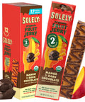 Solely - Organic Mango Fruit Jerky - 12 Individually Wrapped Fruit Strips - Fruit Leather Made from Dried Fruits - Healthy Snacks, Vegan - 0.8oz (23g)