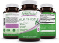 Milk Thistle Capsules- 25,000 MG Strength- 50X Concentrated Seed Extract & 80% Silymarin Standardized- 120 Vegan Pills- Supports Healthy Liver Cleanse & Detoxification, Non-GMO- 4 Month Supply