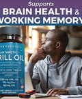 Antarctic Krill Oil and Elderberry, Vitamin C, Zinc and Vitamin D3 5000 IU Bundle, 1250 mg of Krill Oil Providing Omega 3 EPA and DHA for Joint Health, Elderberry for Immune Support