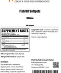 BulkSupplements Fish Oil 1000mg Softgels - Fish Oil Supplement - Fish Oil Omega 3 Supplement - Fish Oil Pills - 1 Fish Oil Softgels (1000mg) - 100-Day Supply (100 Softgels)
