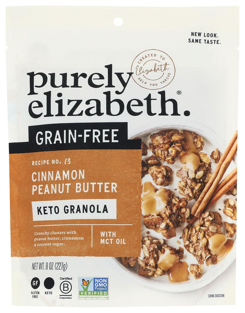 Purely Elizabeth, Granola Vanilla Almond Butter MCT Grain Free, 8 Ounce