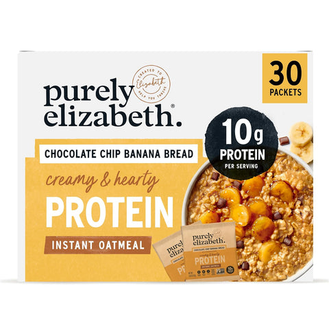 Purely Elizabeth Creamy & Hearty Protein Instant Oatmeal, Maple Cinnamon Roll, Vegan Friendly, Organic, Gluten Free & Non-GMO, 5 Count, 8.3 Ounce (Pack of 6)