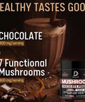 Dedicad Mushroom Chocolate Powder - Mushroom Hot Chocolate With Lion'S Mane, Reishi, Chaga, & More - Support For Immune System