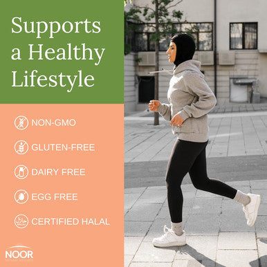 Noor Vitamins Energy+ Multivitamin Halal Vitamin For Energy Production & Immunity, 26 Vitamins & Minerals, Black Seed, Dates, Honey, For Men & Women. Gelatin Free, 2 Month Supply
