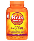 Metamucil, Daily Psyllium Husk Powder Supplement, 3-In-1 Fiber For Digestive Health, Plant Based Fiber, 300Ct Capsules