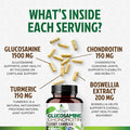 Nature'S Nutrition Glucosamine Chondroitin MSM Complex - Joint Support Supplement Turmeric & Boswellia Triple Strength Glucosamine Capsules - Support for Joint Health & Mobility with Quercetin Bromelain - 240 Capsules