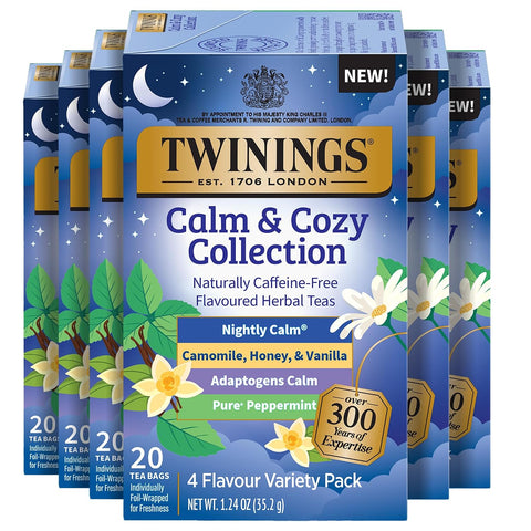 Twinings Lemon & Ginger, Caffeine-Free Herbal Tea Bags, 100 CT Box (1 Pack) | Spicy & Tangy, Ginger, Lemon Peel, Lemongrass, Blackberry Leaves, Soothe Digestion, 100 Foil Lined Individually Wrapped Bags