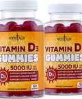 Vitamin D3 5000 IU 125mcg Gummies by New Age - 2 Pack - Support Immune Health - Non-GMO, Gluten-Free, Dairy-Free, No Gelatin - 120 Count
